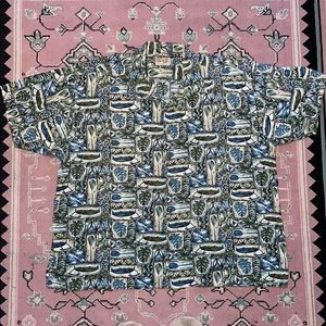Eddie D Hawaiian Shirt 3XB Island Inspired Short Sleeve Button Front 100%Cotton